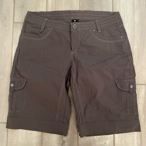 Kuhl Splash Cargo Shorts Women’s Size 12 Gray 11” Inseam Outdoors Hiking